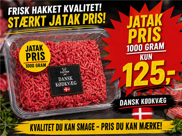 1000 gram hakket oksekød