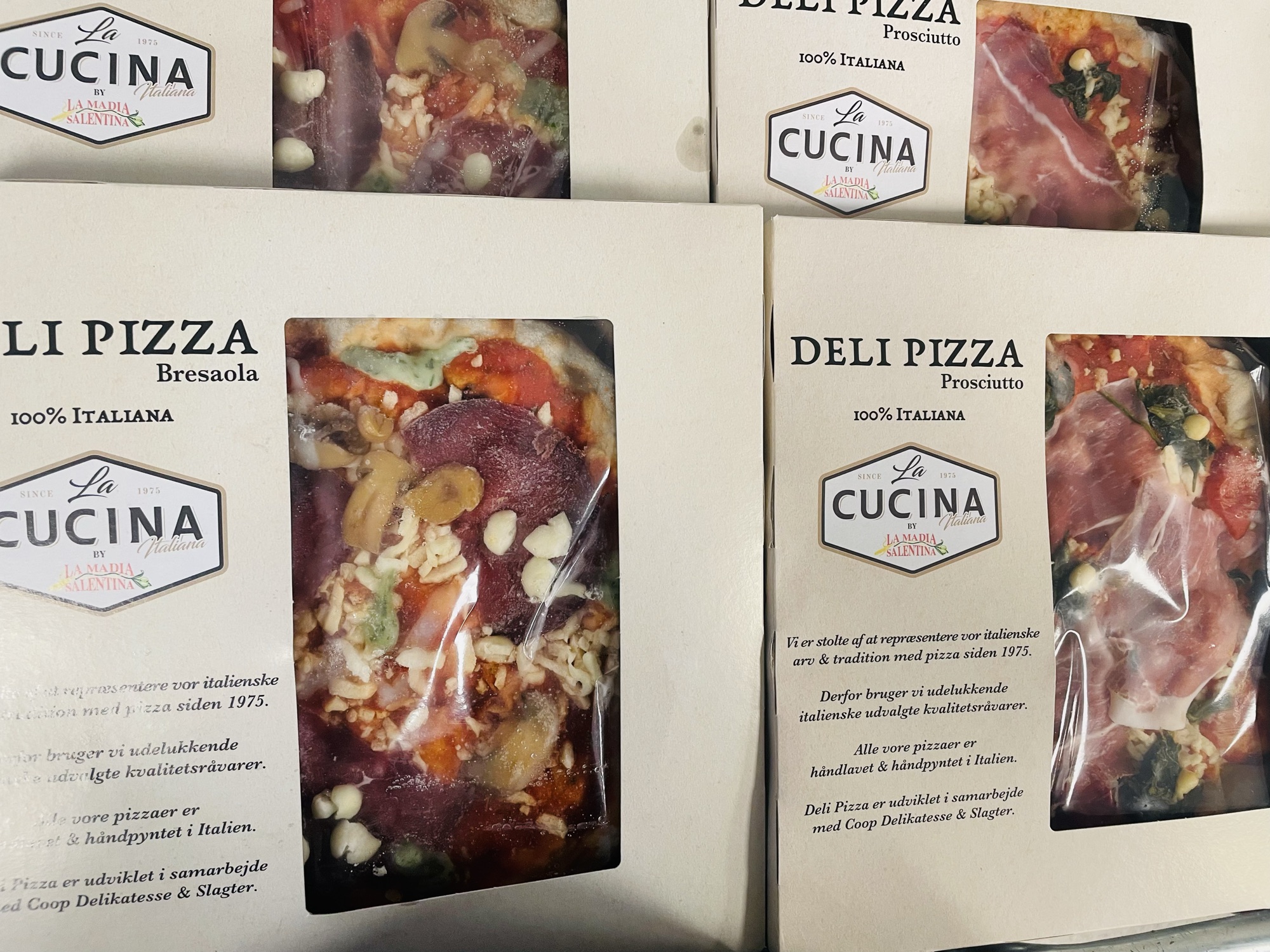 Deli pizza sæt med 2 stk.